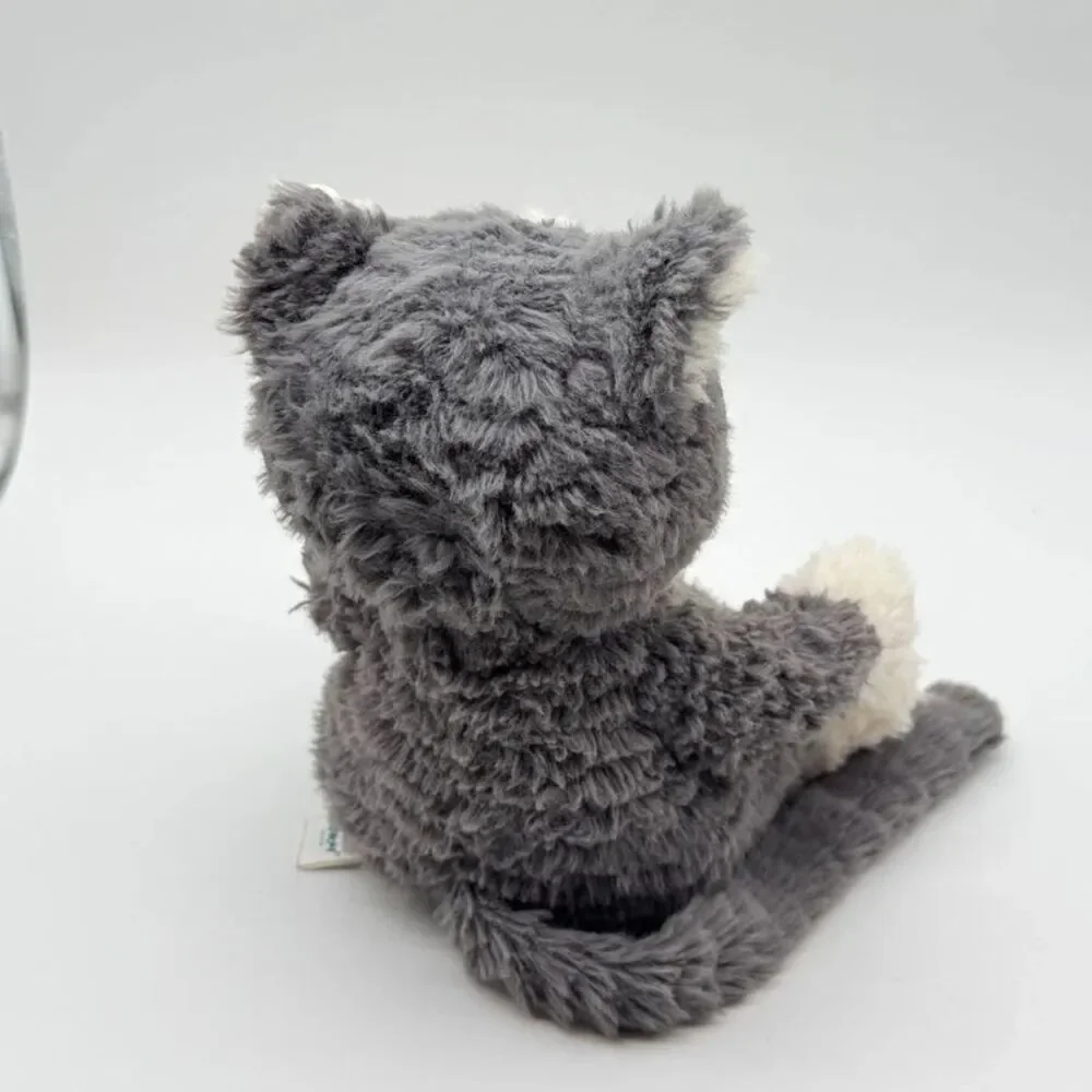 Jellycat Mitten Kitten Storm Gray & White Small Plush Stuffed Animal Toy Grey